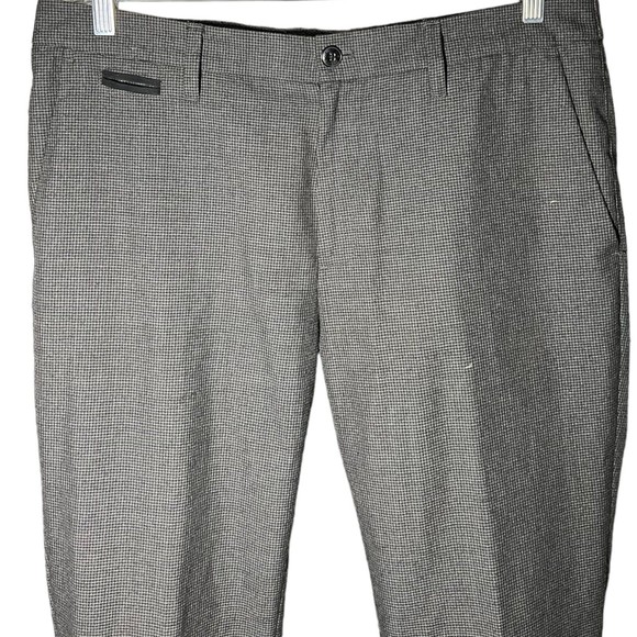 Kenneth Cole Reaction Dark Gray Spotted Viscose Dress Pants Womens Size 34/32 - Picture 2 of 11